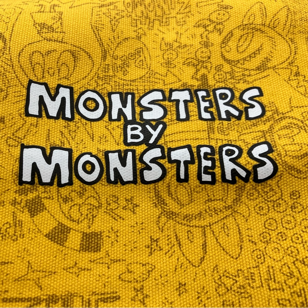 Limited Edition Labubu The Monsters 10th Anniversary Yellow Canvas Tote Bag - Picture 7 of 9